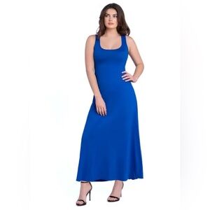 21” Donna Vibrant Blue Maxi Dress